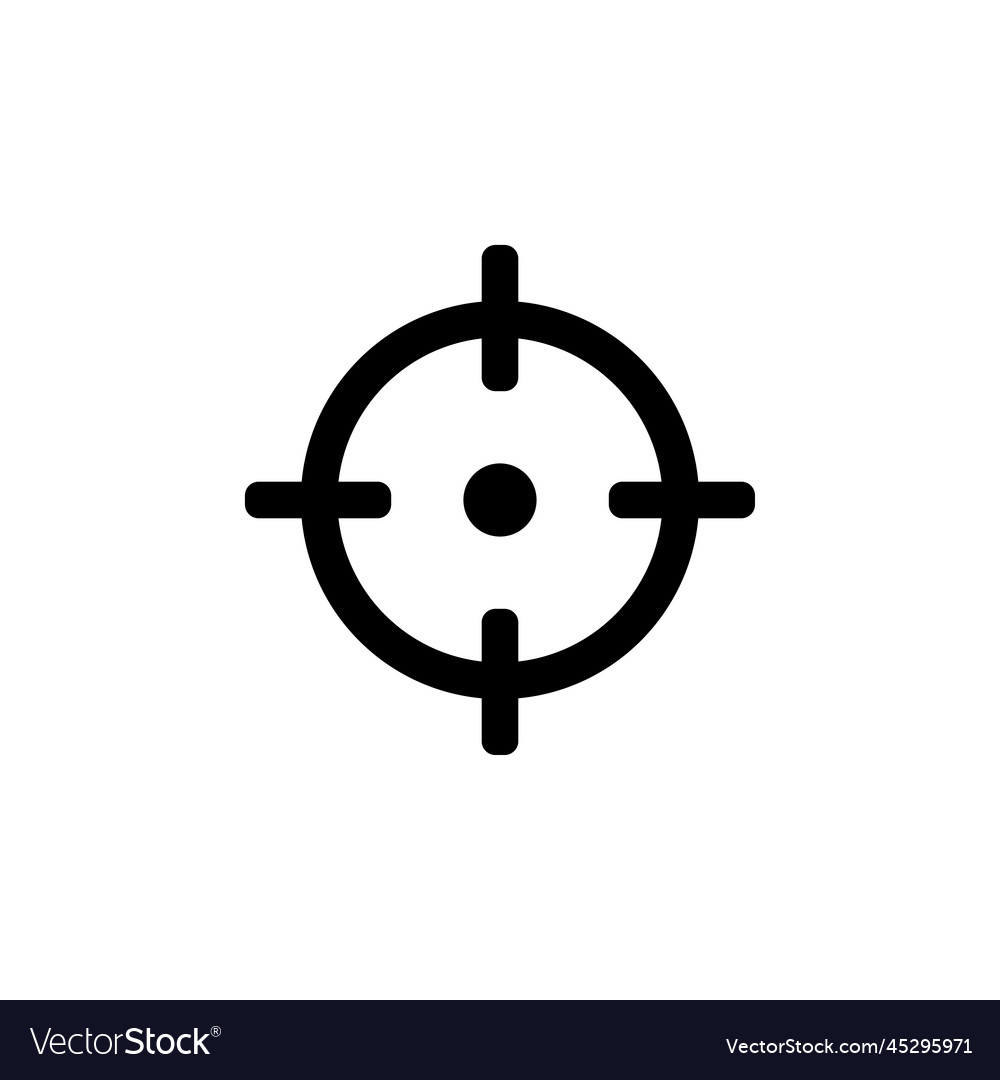 Round aim with dot in center Royalty Free Vector Image