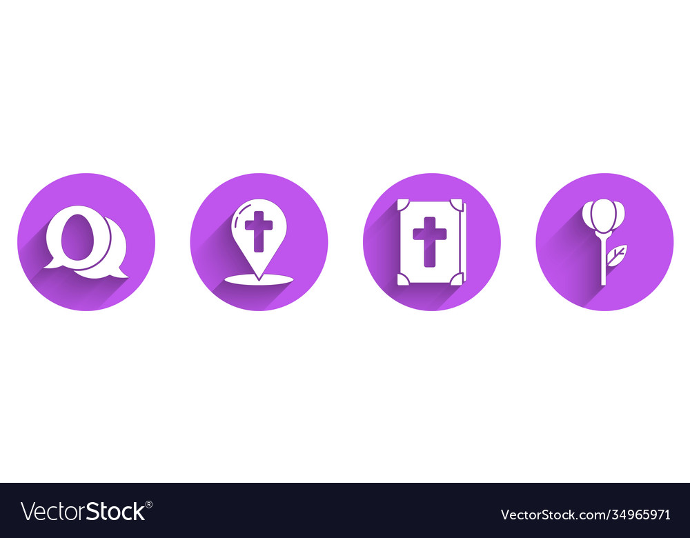 Set speech bubble with easter egg map pointer vector image Set speech bubble with easter egg map pointer