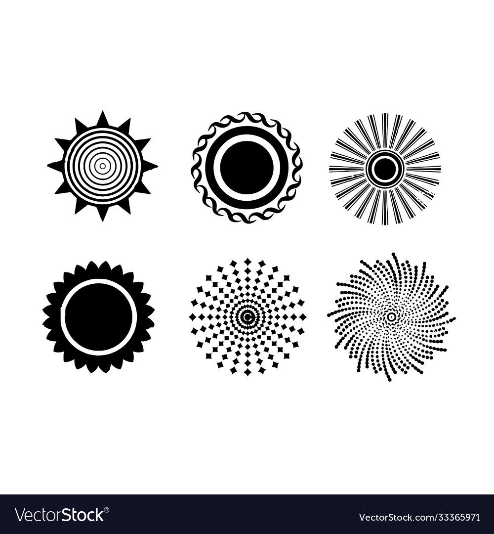 Sun set hand drawn Royalty Free Vector Image - VectorStock