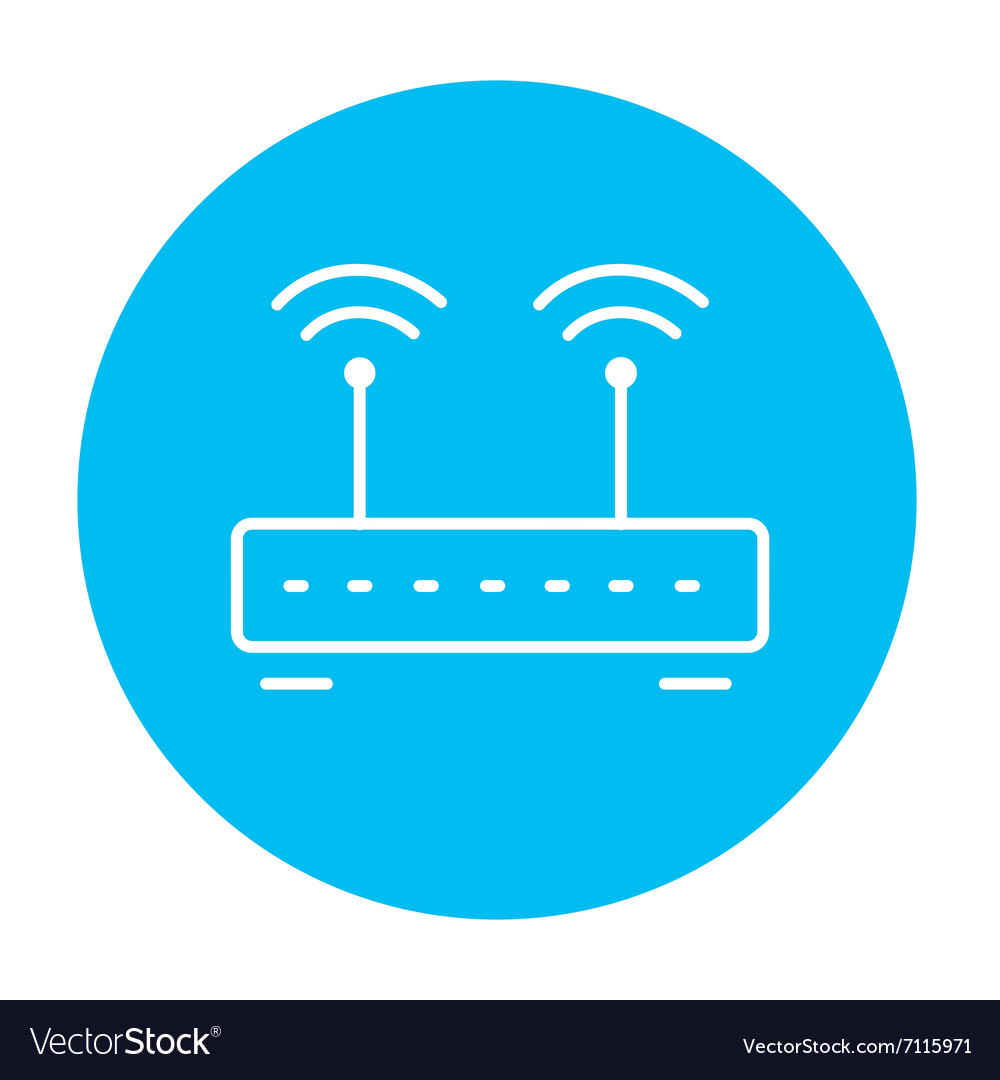 Wireless router line icon