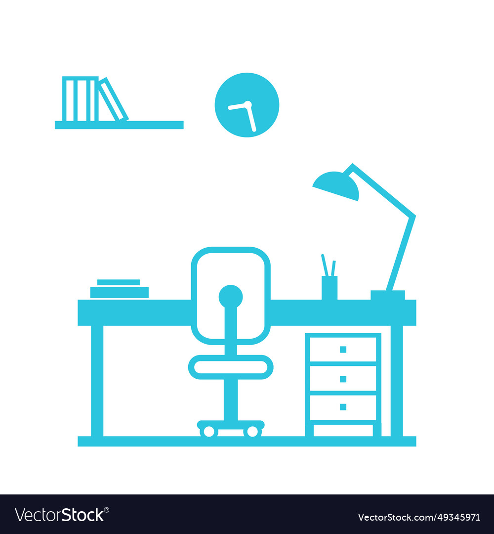 Working station workspace new space vector image Working station workspace new space