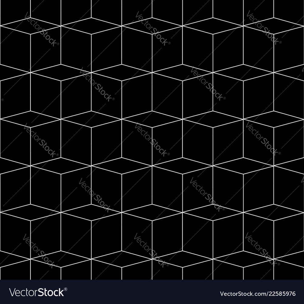 3d cubes spatial seamlessly repeatable monochrome vector image 3d cubes spatial seamlessly repeatable monochrome