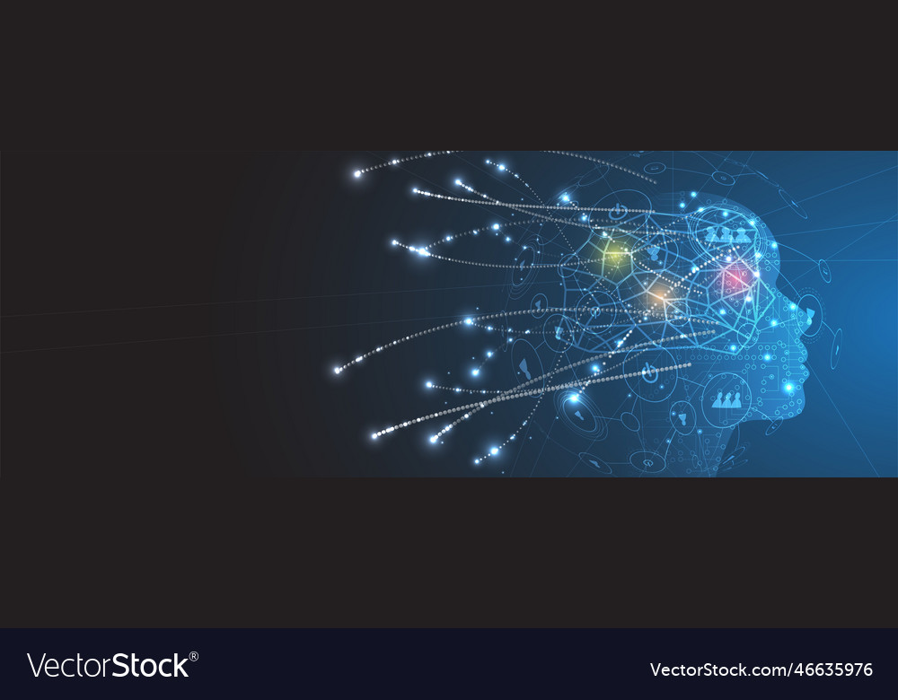 Artificial intelligence technology web background
