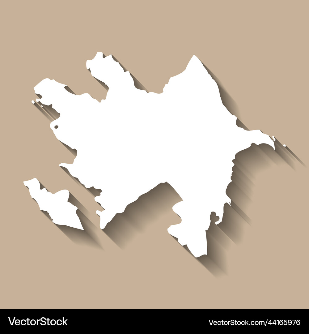 Azerbaijan Country Map Silhouette Royalty Free Vector Image
