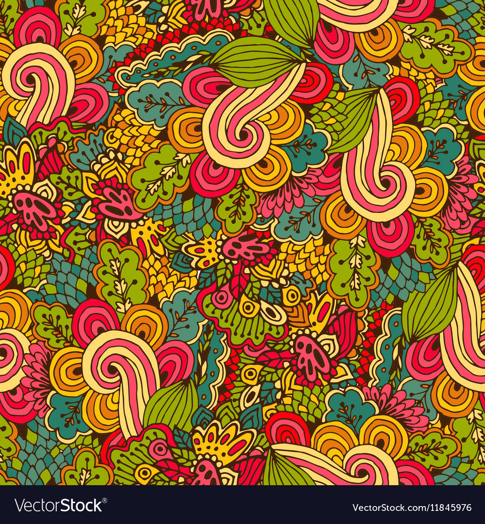 Flower pattern seamless botanic texture