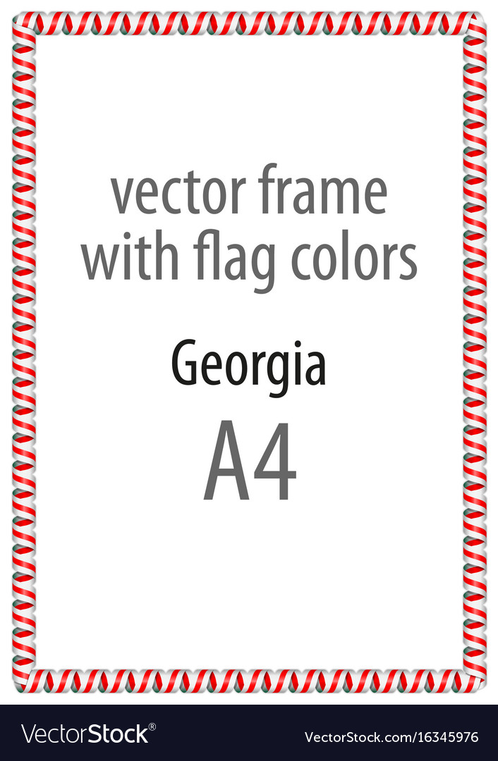 Frame and border of ribbon with the colors