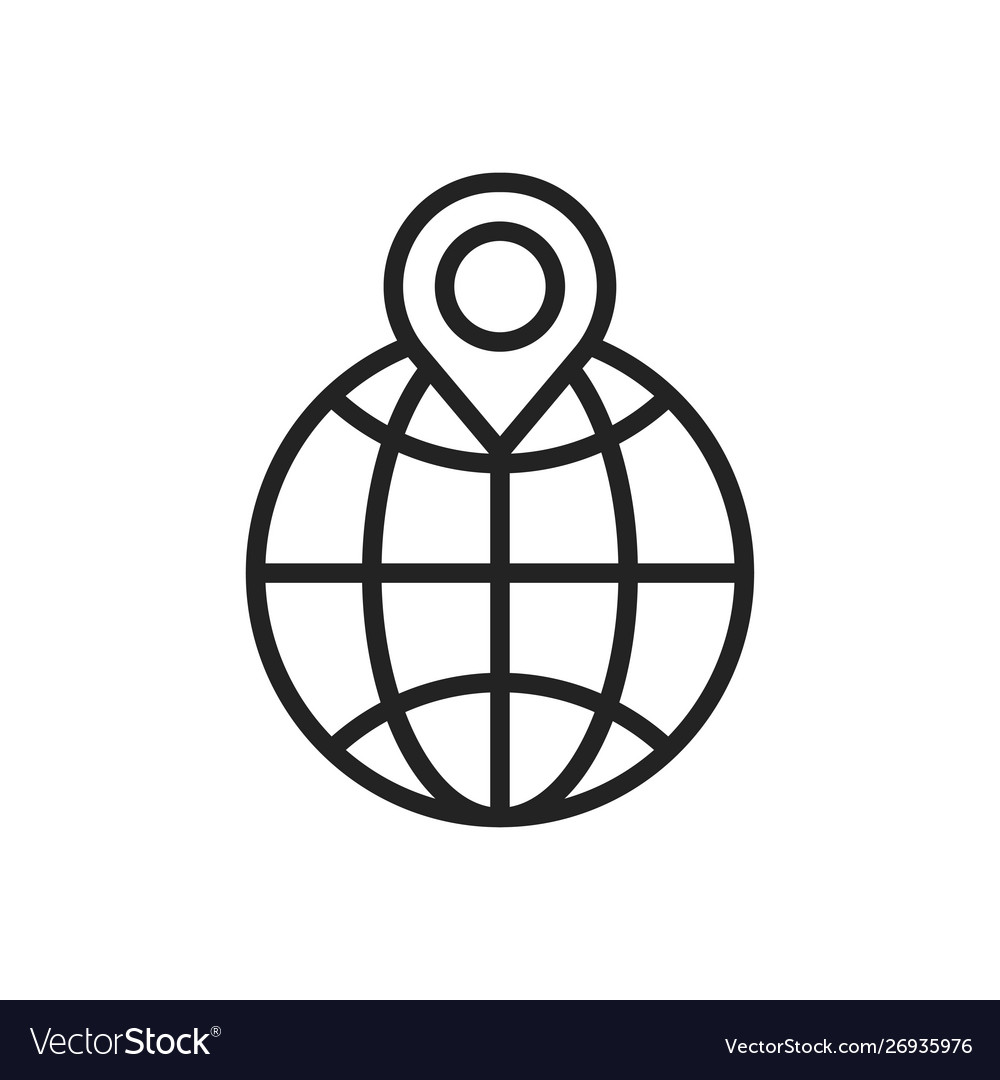 Globe and earth planet web icons in line style