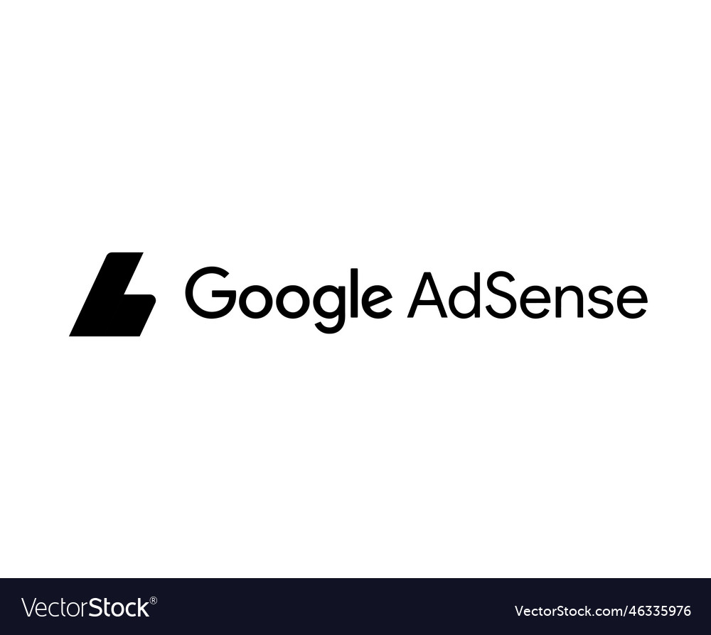 Google adsense logo old symbol with name black Vector Image