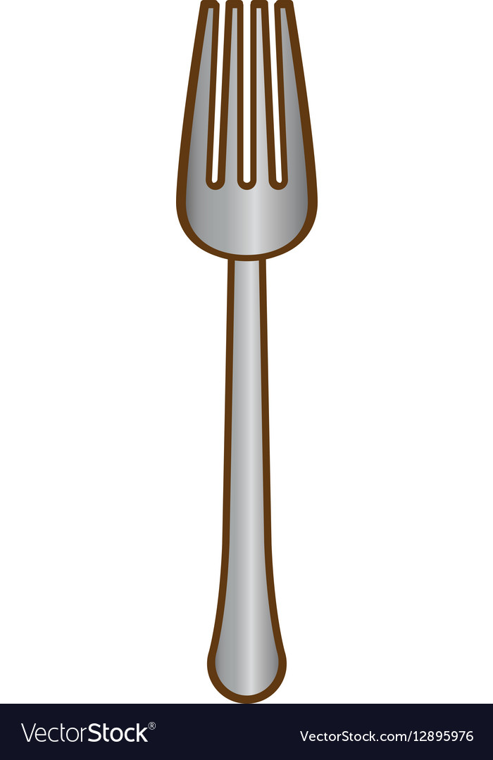 Gray fork icon image design