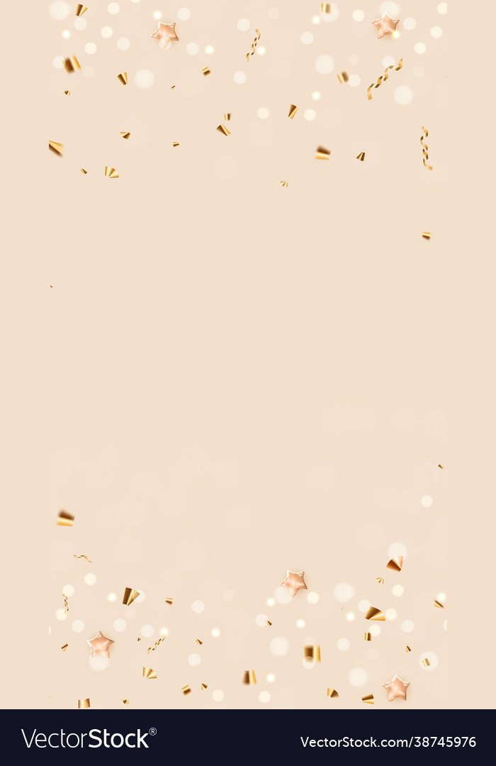 Happy birthday background with golden confetti