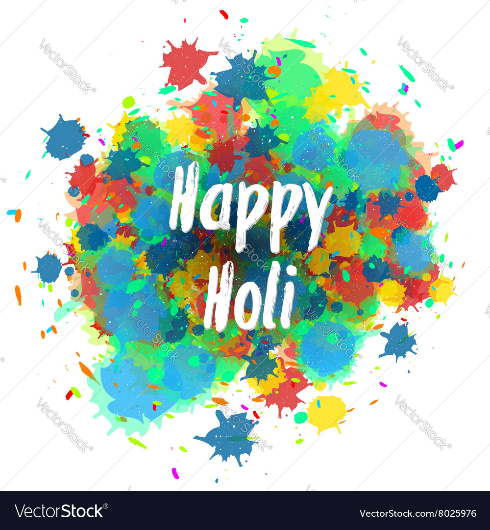 Happy holi festival Royalty Free Vector Image - VectorStock