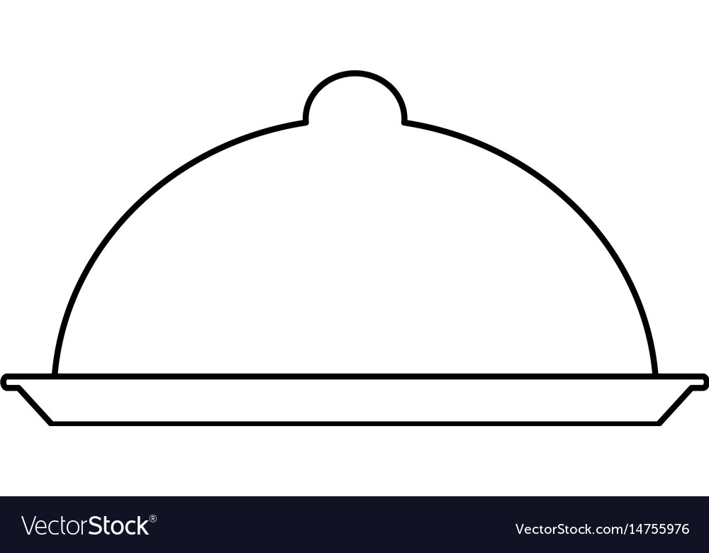 Metallic food tray icon image Royalty Free Vector Image