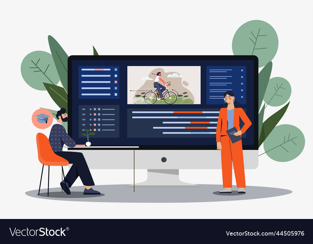 Online webinar concept Royalty Free Vector Image