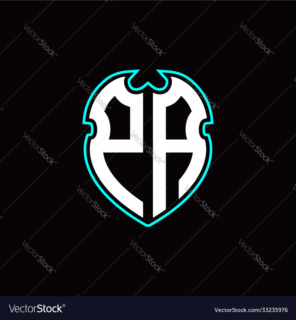 P a initial logo design with shield shape