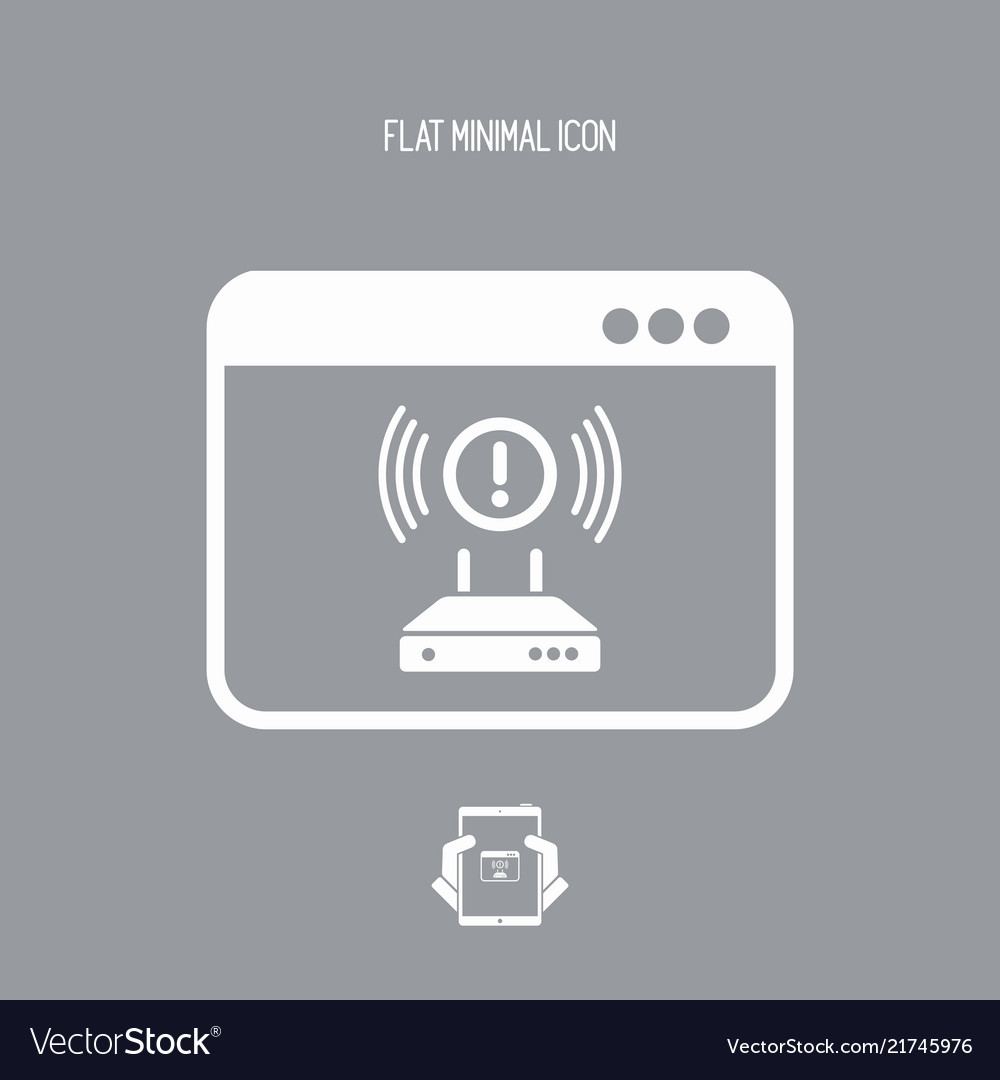 Router alert error - flat minimal icon