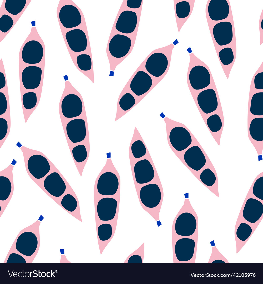 Seamless pattern with abstract peas vector image Seamless pattern with abstract peas