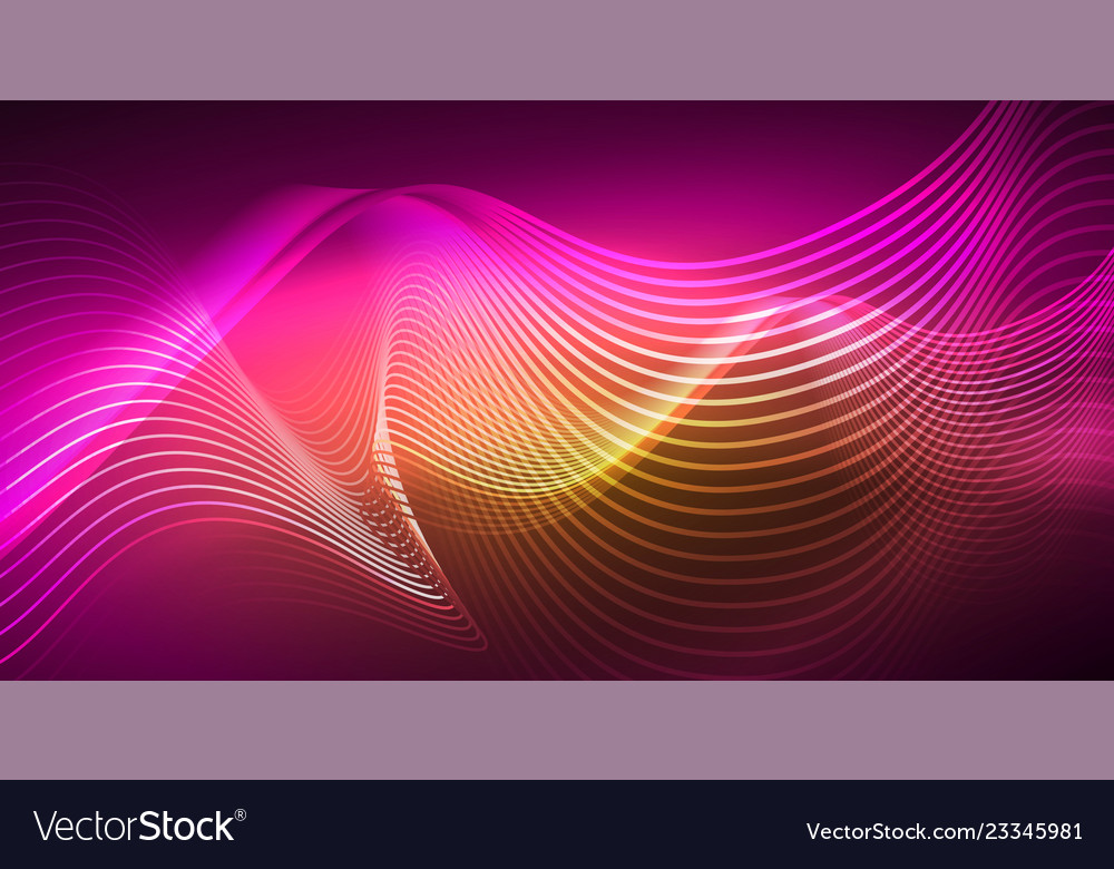 Abstract shiny glowinng color wave design element