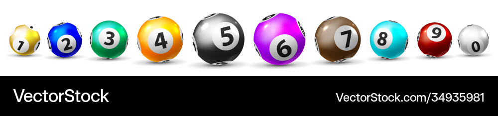 Bingo game balls Royalty Free Vector Image - VectorStock