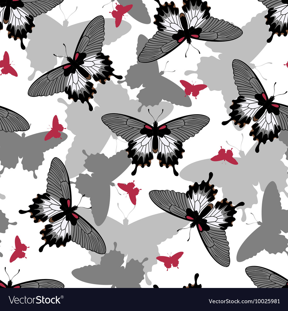 Butterflies seamless pattern