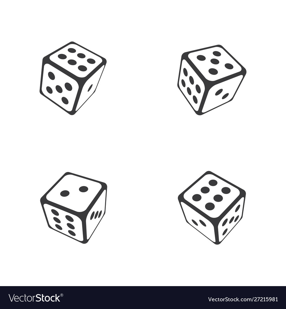 Dice icon design template