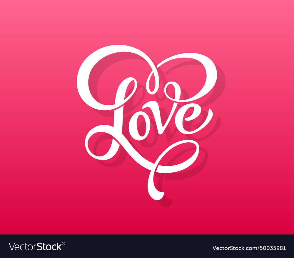 Love lettering hand drawn word modern Royalty Free Vector