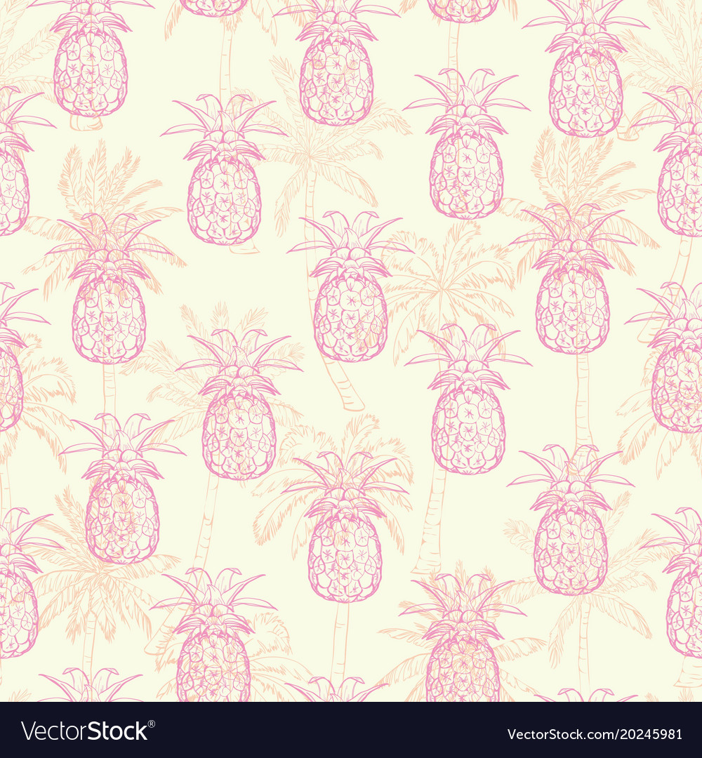 Pineapples background seamless pattern