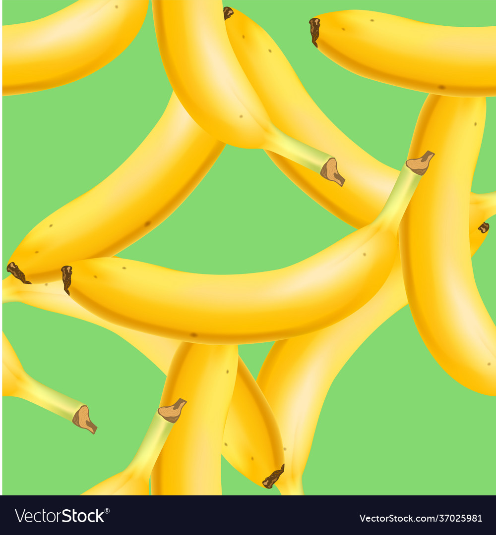 Trendy seamless pattern with realistic banana