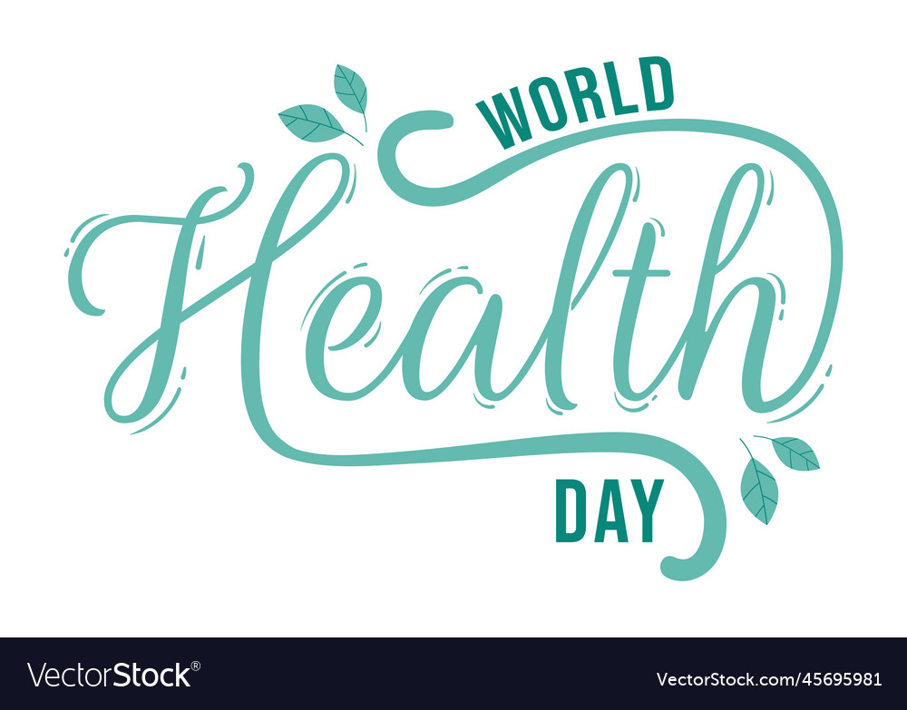 World health day on april 7th with earth Vector Image