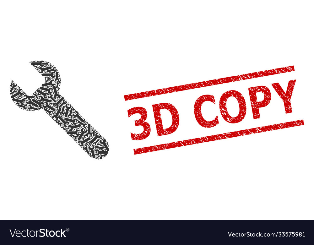 Wrench recursion composition items Vector Image Wrench recursion composition items