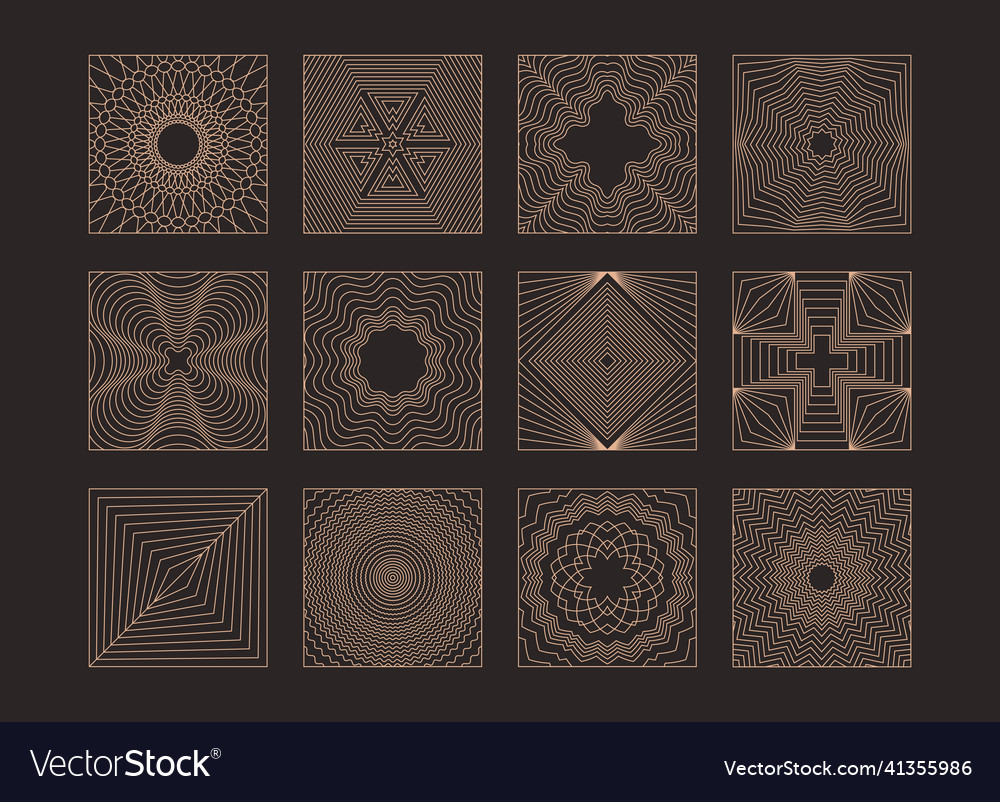 Abstract linear boho logo concept minimal design