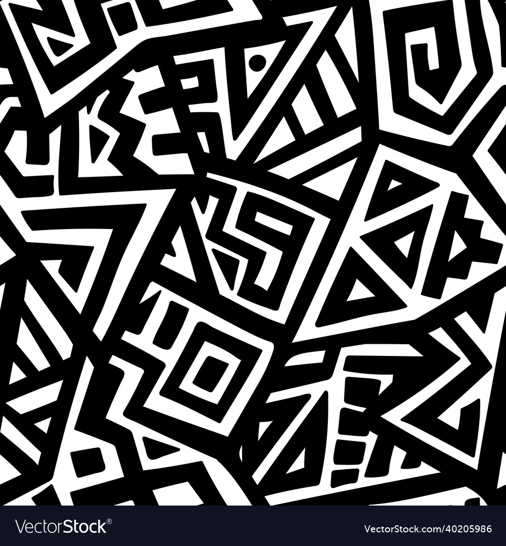 Abstract seamless pattern in ethnic style