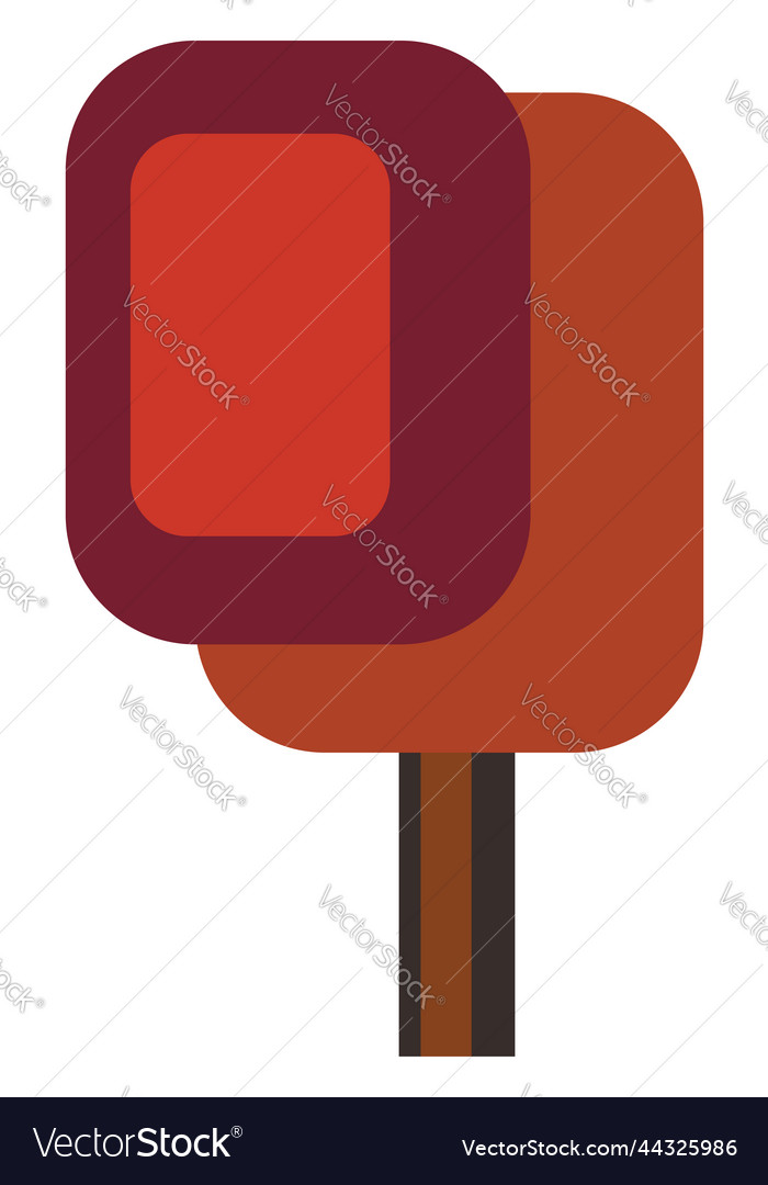 Autumn red tree on a white background