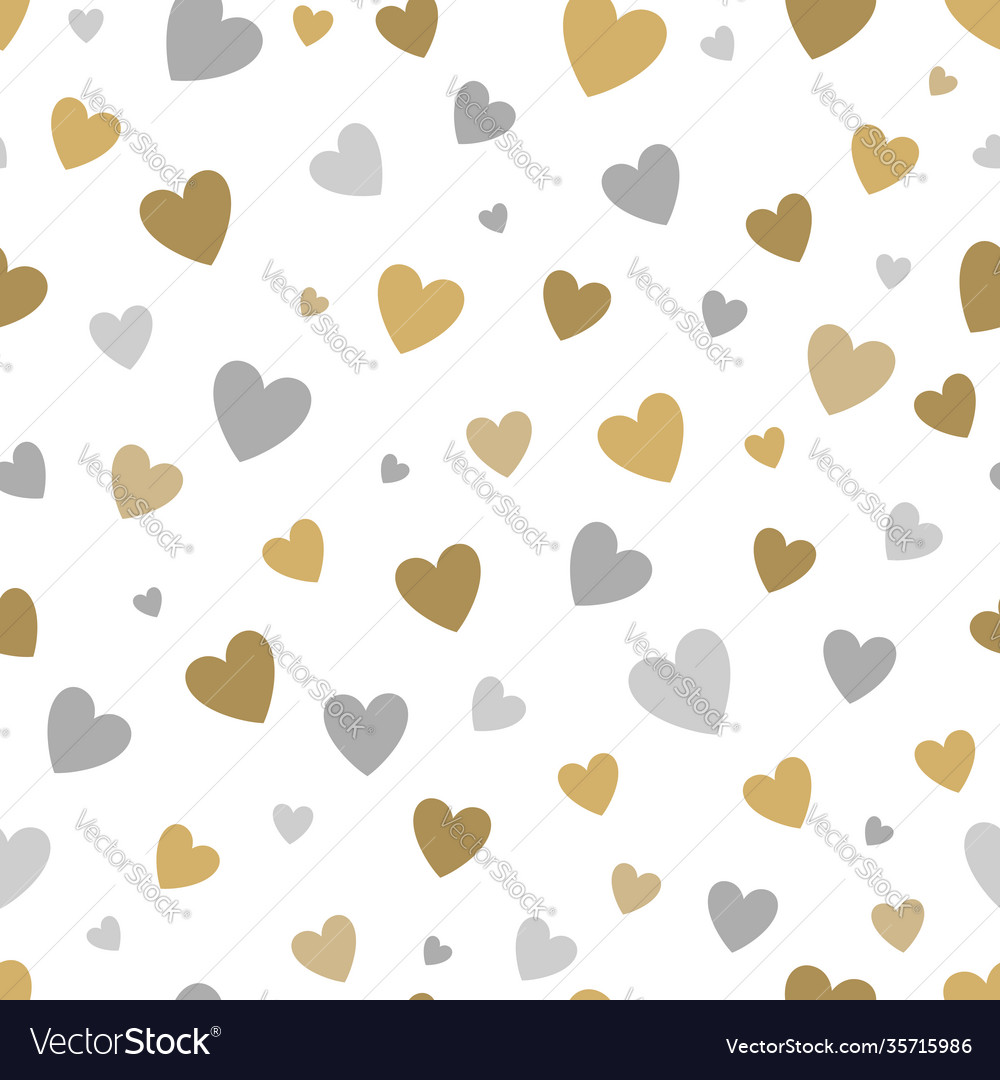 Beautiful seamless pattern with gold and silver Vector Image