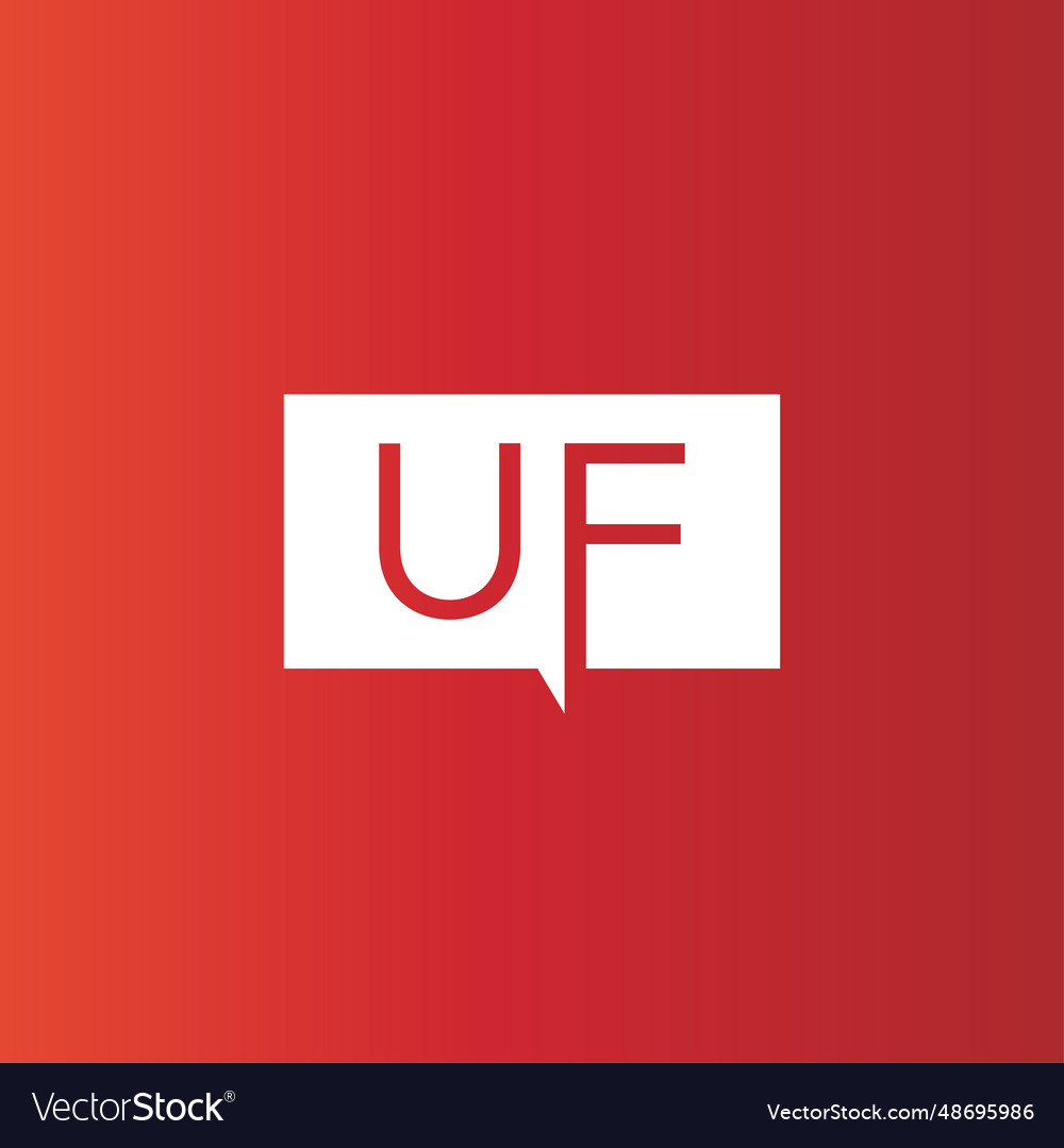 Creative initial letter uf square logo design