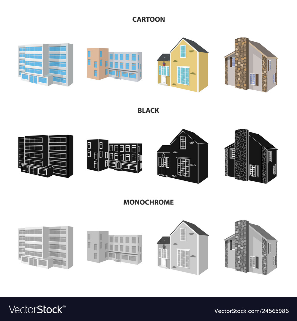 Facade and housing icon Royalty Free Vector Image