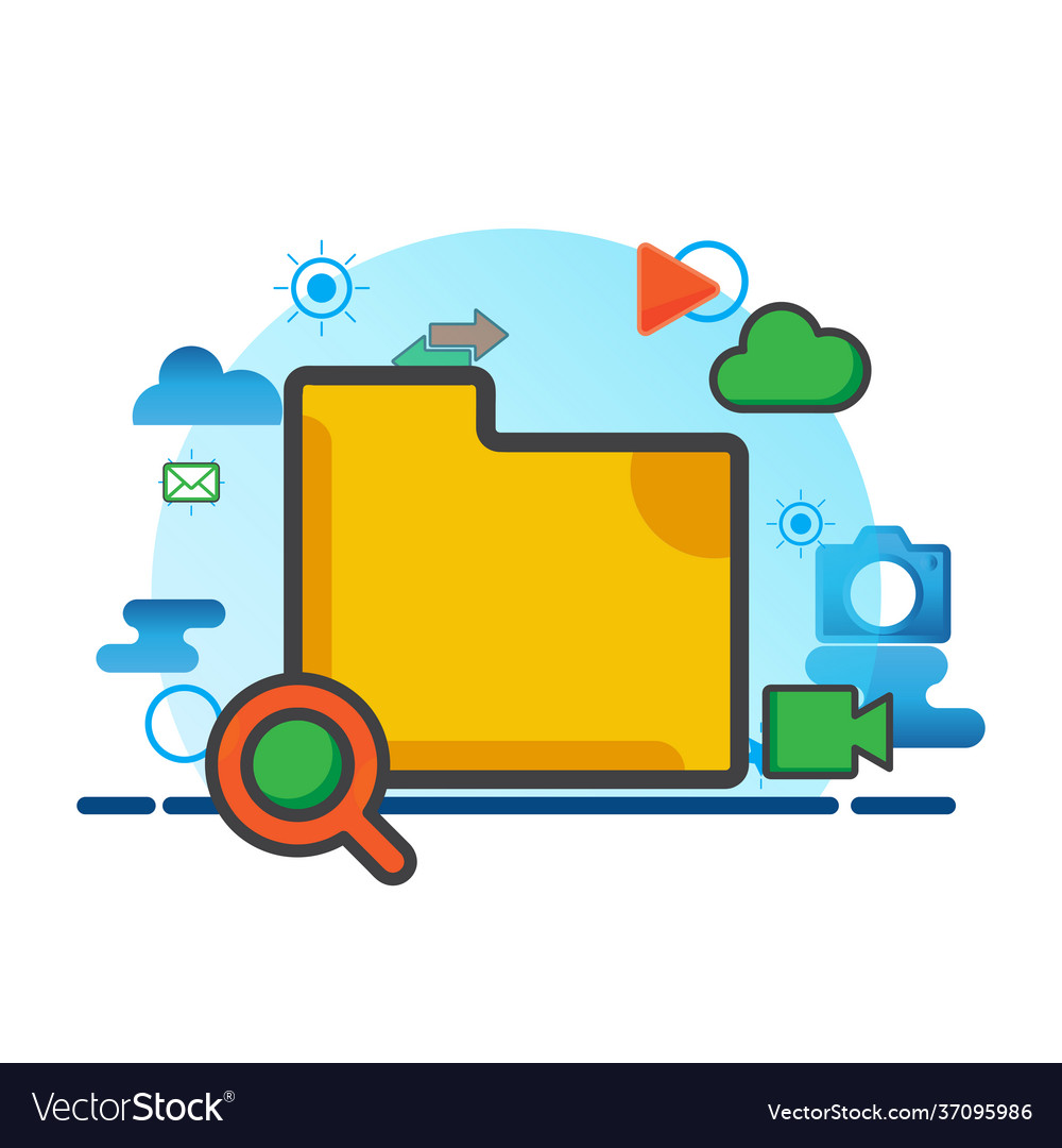 File folder flat icon can use for design