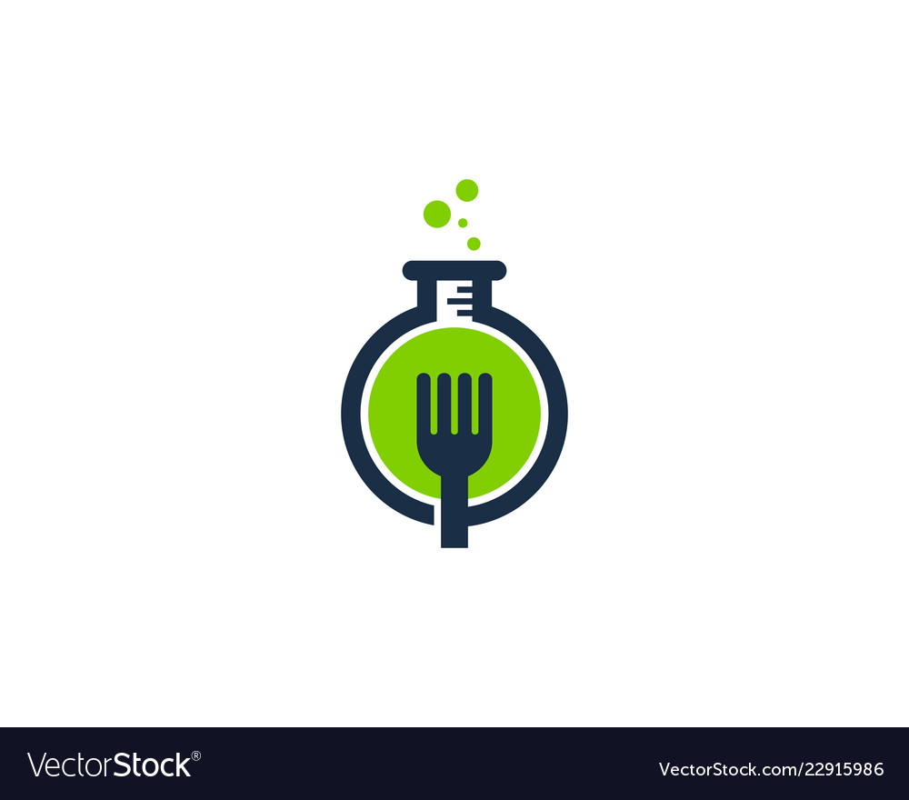 Fork science lab logo icon design