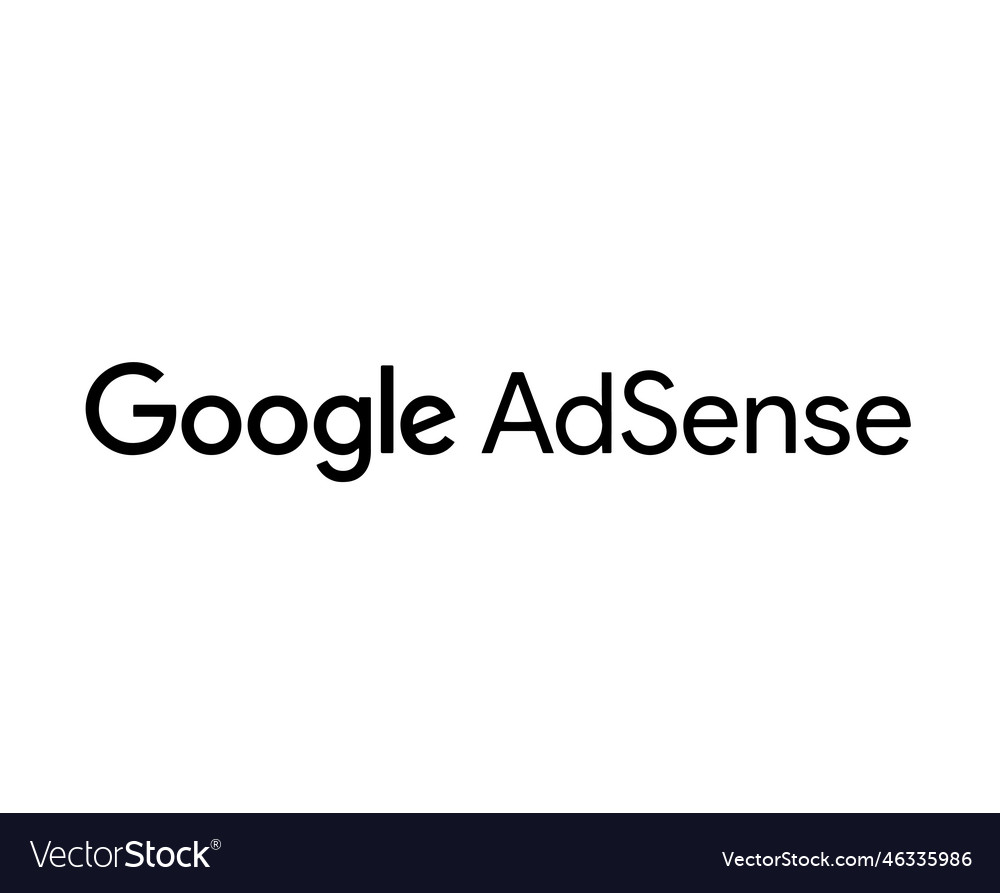 Google adsense symbol logo name black design Vector Image