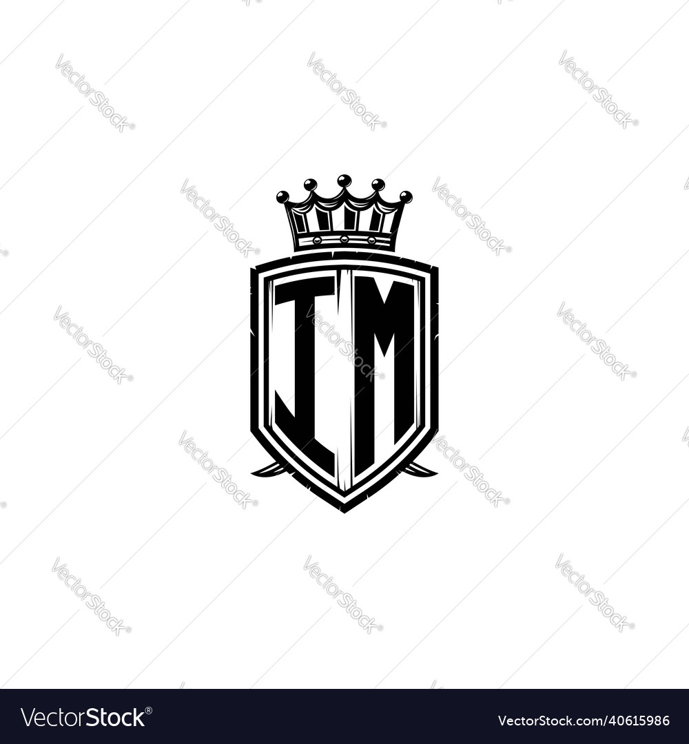 Im logo monogram shield crown luxury design