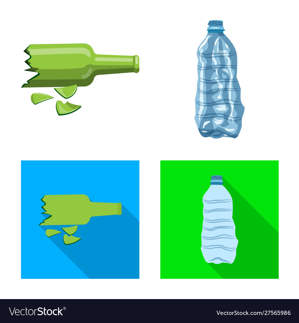 Isolated object refuse and junk logo set