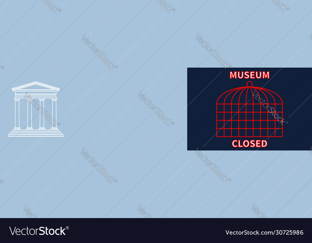 Online cultural events and safe museum visits vector image Online cultural events and safe museum visits