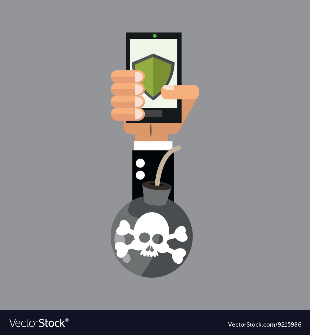 Security system design technology icon isolated
