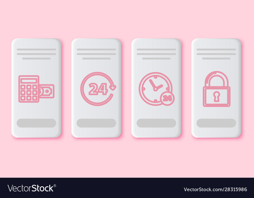 Set line calculator with dollar symbol clock 24