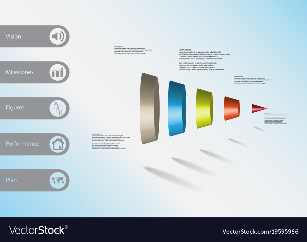 Vertical Cone Infographic Template