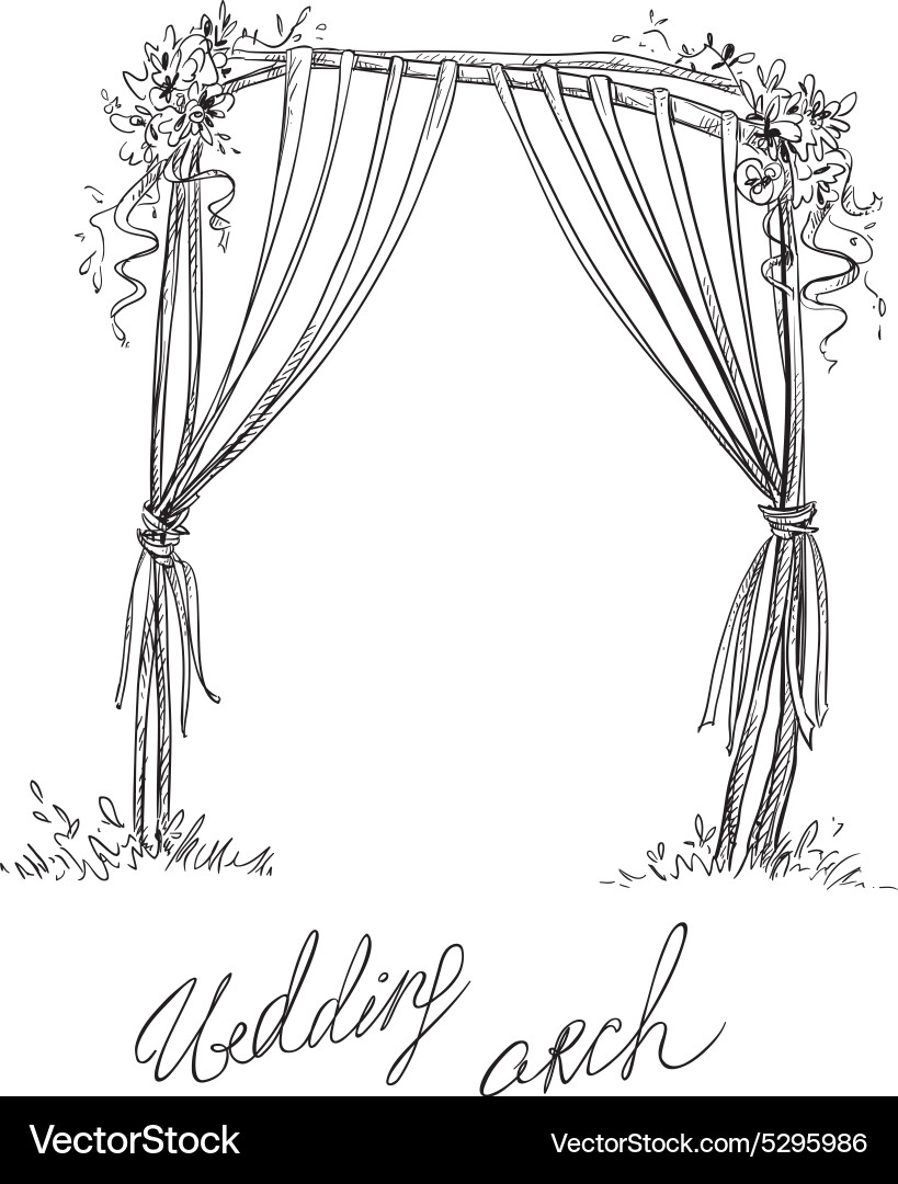 Wedding arch Royalty Free Vector Image - VectorStock