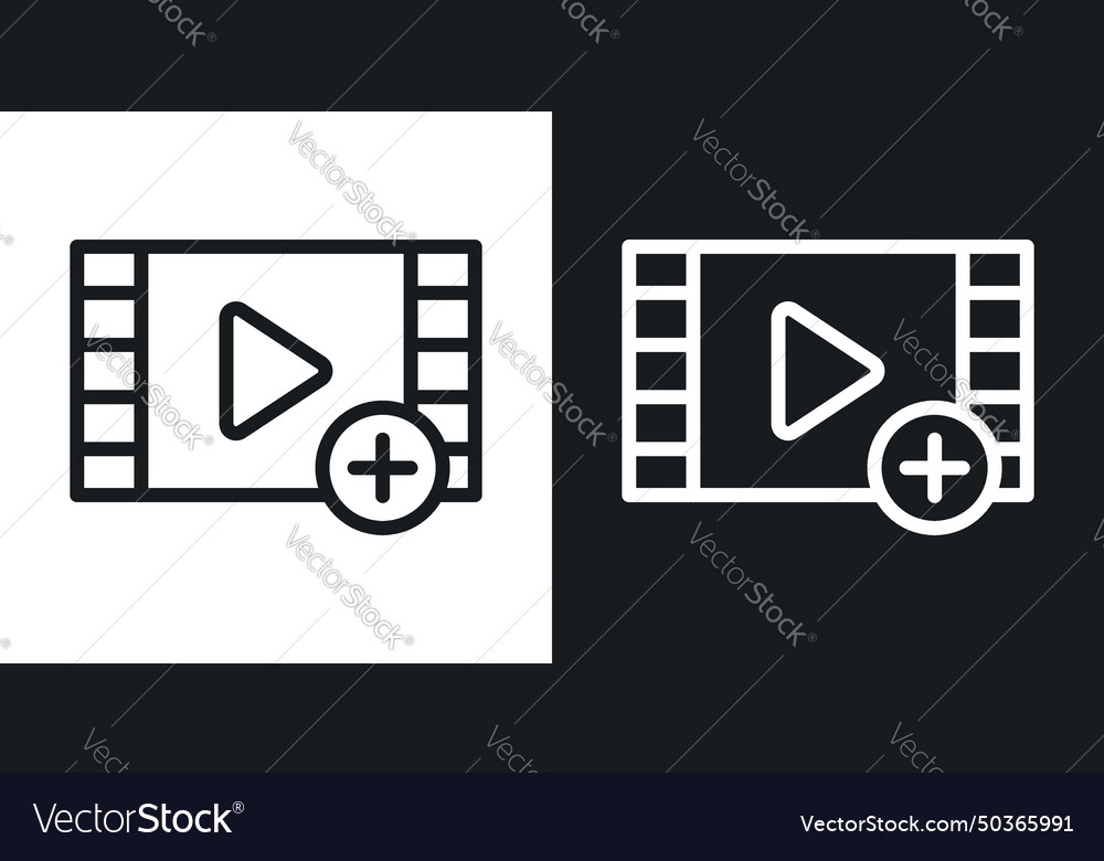 Add video icon set upload and create new