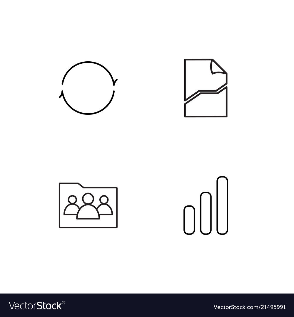 Banking linear icons set simple outline