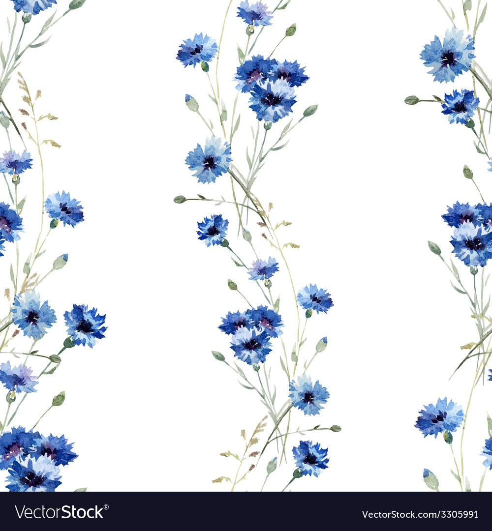 Blue flowers 7 Royalty Free Vector Image - VectorStock