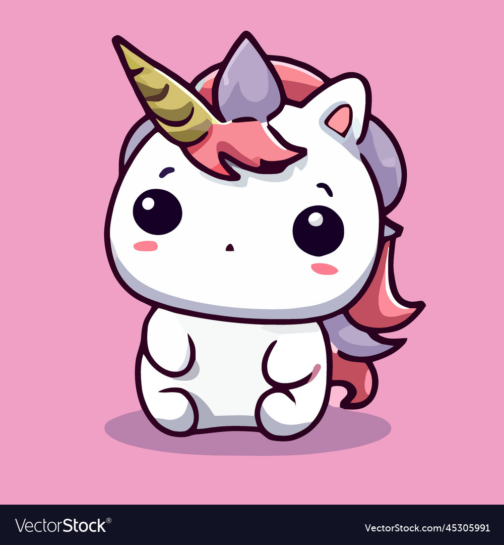 Premium Vector  Super cute unicorn animal kawii