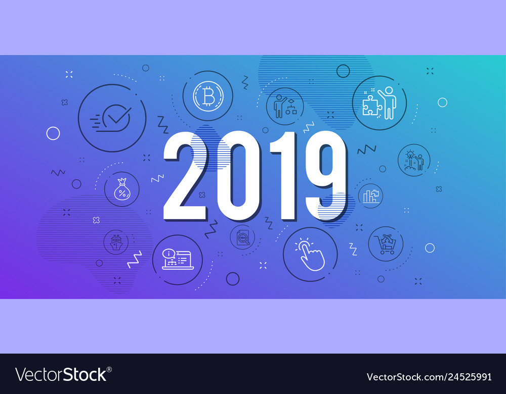 Decreasing graph bitcoin and algorithm icons set vector image Decreasing graph bitcoin and algorithm icons set